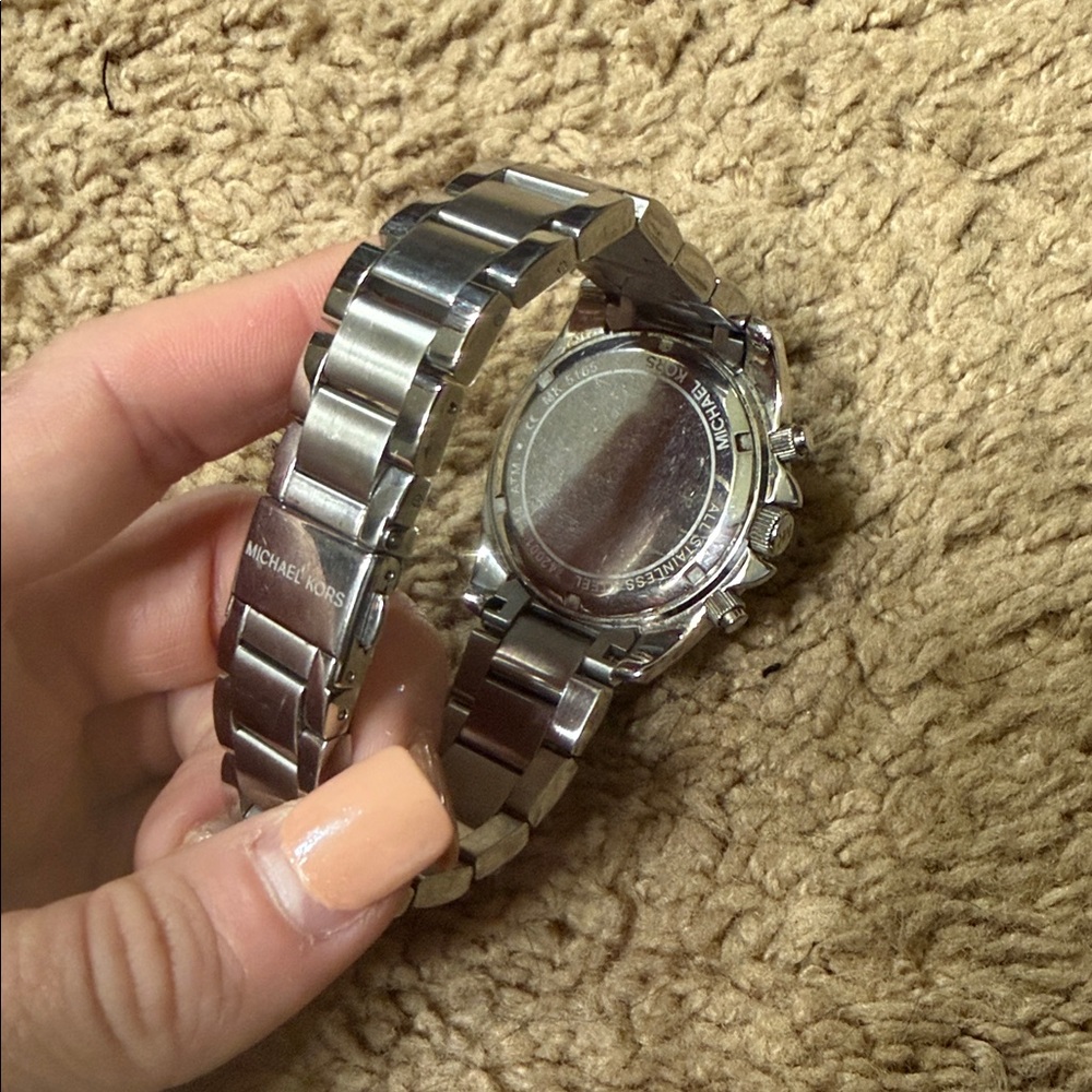 Michael Kors Silver-Tone Crystal Watch - Picture 5 of 5